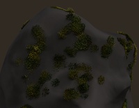 Mossy rock render, test 5