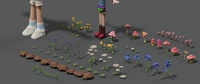 Plant collection with added dandelions