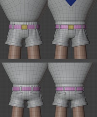 Rex vest and shorts - retopo