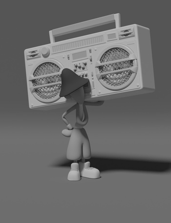 Early Blocking of VeeJay with his Boombox