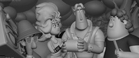 animation sequence progression: Village