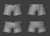 Rex shorts - retopo