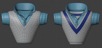 Rex shirt and vest - retopo