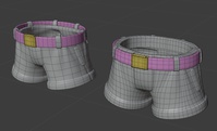 Rex shorts with belt - retopo