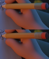 Notepad and Pencil - Shading Pass