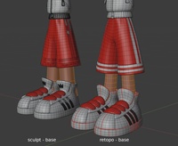 Jay pants, base mesh - retopo
