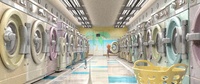 Victor in the laundromat