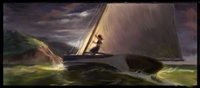 Background island and light concept