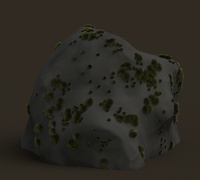 Mossy rock render, test 2