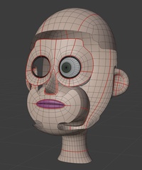 Victoria head, wip - retopo