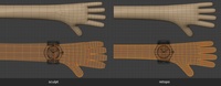 Ellie fingers, hand, arm - retopo