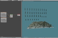 Pine tree cards (Blender example file)