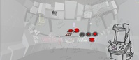 Arcade machine and red button
