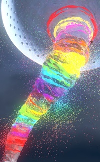 A colorful tornado
