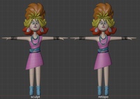 Victoria completed - retopo