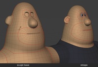 Phil head, 3q - retopo