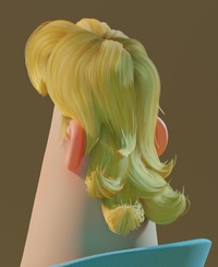 Rex hair grooming - individually placed strands 2