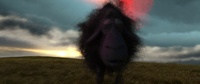 Low-res render: Franck running from the storm