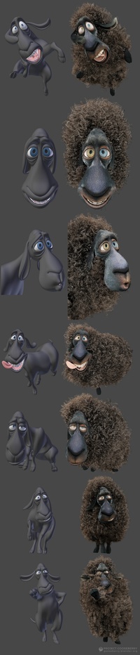 Franck's many poses...with fur!