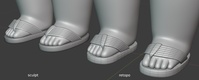 Phil sandals fit to feet - retopo