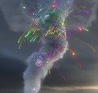 Tornado w/ smoke & sparks