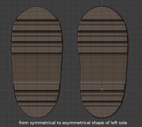 Ellie boot sole progression - retopo