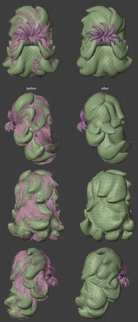 Victoria hair meshes - reshape