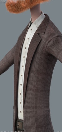 The dirt on Victor's shirt