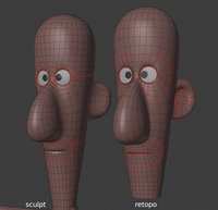 Jay head, 3q - retopo