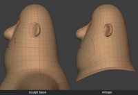 Phil head, side - retopo