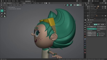 Gabby Modeling 3 - Further head & hair tweaks