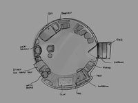 Einar's hut - round floorplan concept