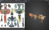 Birds modeling and texturing