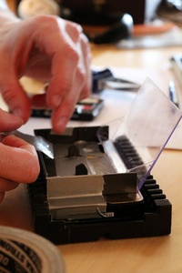 Fake cassette player: putting it together