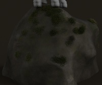 Mossy rock render, test 6