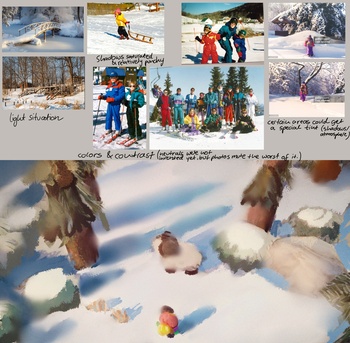 90s photography paintover