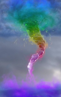 Colorful tornado