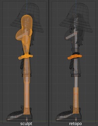 Jay legs - retopo