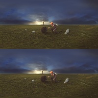 VR: Top-bottom panorama