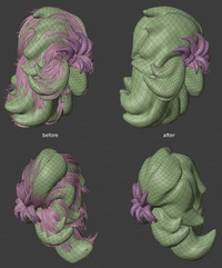 Victoria hair meshes, 3q - reshape