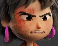 Distressed Ellie - Face Bruise