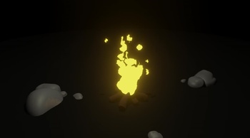 fire 'sculpting' animation test