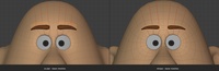 Phil eyebrows, base - retopo
