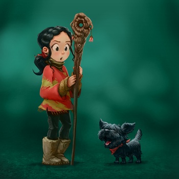 Previz : 2D painting with advanced shading of the character design