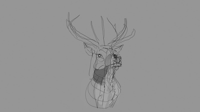 (Volumetric Still) Stag by Kristian Emil