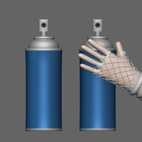 Hairspray can: Rough blocking