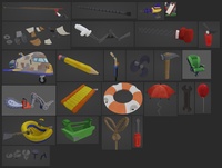 Various Props Initial Shading