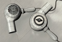 Props - hairdryer wireframe