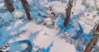 Shovel staging snow mounds