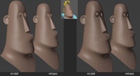 Rex 'mouth_uu' shape key - retopo